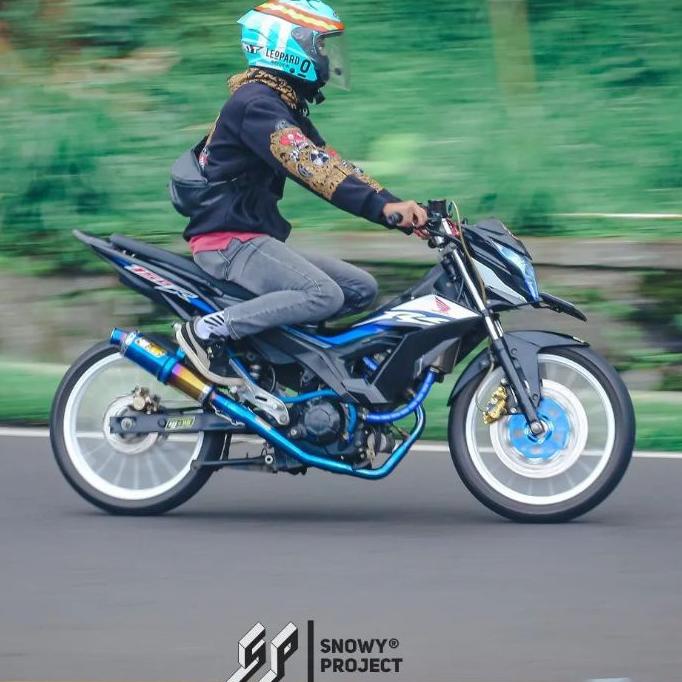 Knalpot Fullsystem Sj88 Sonic 150R/Gtr Rr S1 Bluemoon (Bonus Kaos)