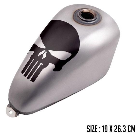 READY STOCK STICKER TANGKI MOTOR PUNISHER SKULL CLASSIC XSR W175 CB ROYAL ENFIELD HIGH QUALITY