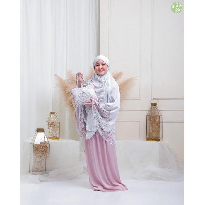BISA COD - MUKENA JENNA NAEKA ANAK SILK PREMIUM 2IN1 TRAVEL
