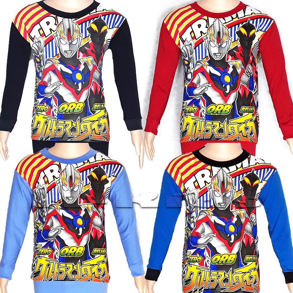 PROMO MKids88 - Baju Setelan Anak Laki-Laki Superhero Karakter Ultraman / Baju Tidur Anak Piyama Ult