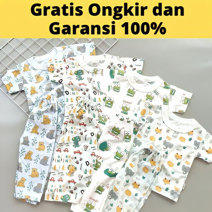 Piyama Anak Bayi Laki-Laki Perempuan Baju Tidur Balita 1-2 Tahun Lucu