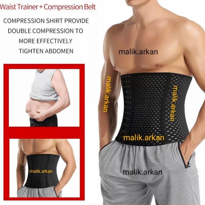 Korset Stagen Pria Wanita Model Pengait Sport Kerja Perut Buncit