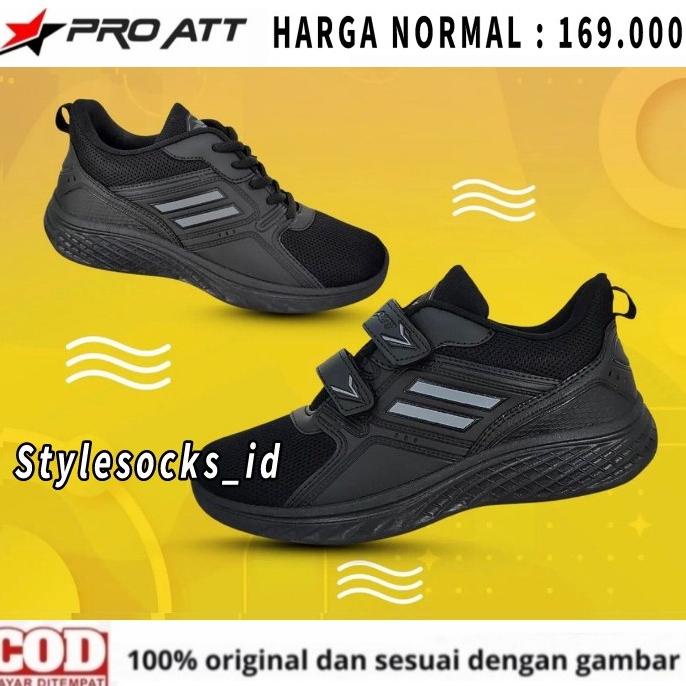 SEPATU PRO ATT ANAK SEKOLAH HITAM POLOS ORIGINAL 100% / SEPATU SEKOLAH