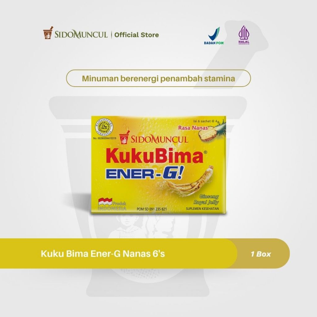 

Kuku Bima Ener-G Nanas 6's - Minuman Berenergi Penambah Stamina