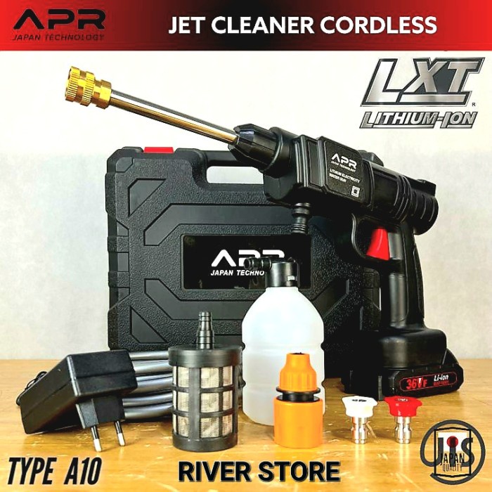 Mesin Cordless Cuci Motor Mobil APR A10 Jet Steam Cleaner 36V Baterai