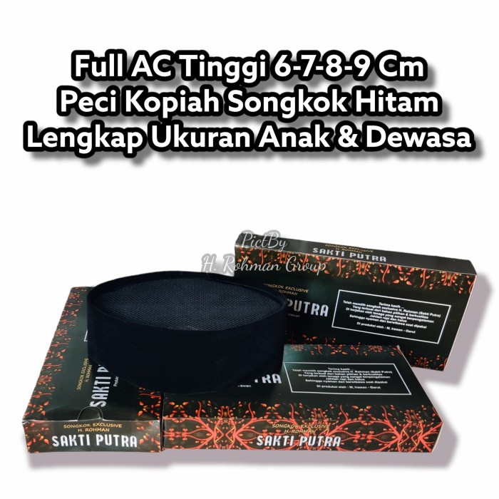 Peci Full Ac Tinggi 7 Cm Songkok Full Ac Tinggi 6 Cm 7 Cm Kopiah Full