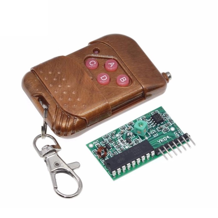 Remote Control Wireless RF 4 Channel Receiver Arduino 2262 2272