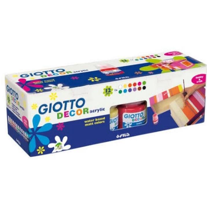 

Cat Akrilik Giotto Decor Acrylic Paint Set 12 Warna 25 Ml