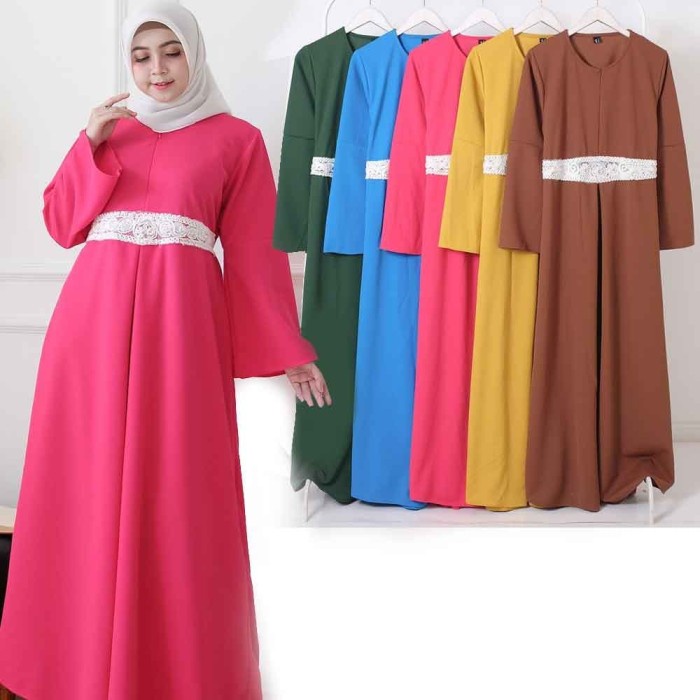 Fashion Muslim Dress Gamis Scuba Amandah By Layali Ready