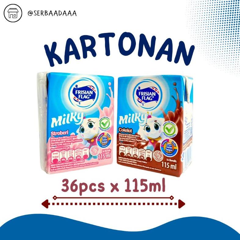 

Ready Frisian Flag Milky UHT 115 36 Pcs | Kartonan