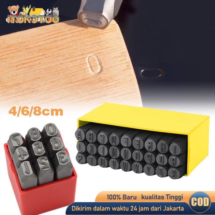 

36Pcs Set Lengkap Alat Ketok Huruf Dan Angka Nomor 0-9 Letter A-Z