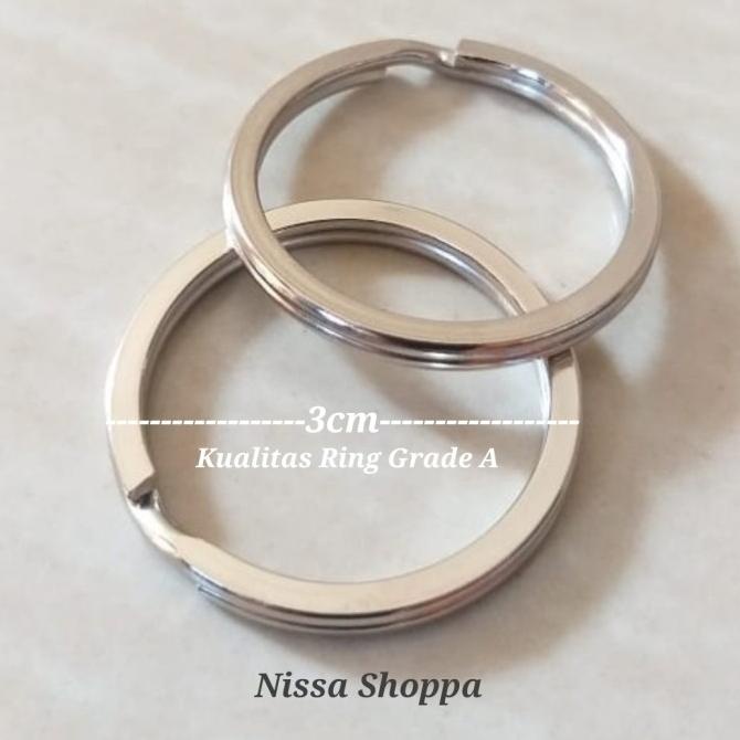 

Ring gepeng tanpa rantai diameter 3cm ring accesories gantungan kunci