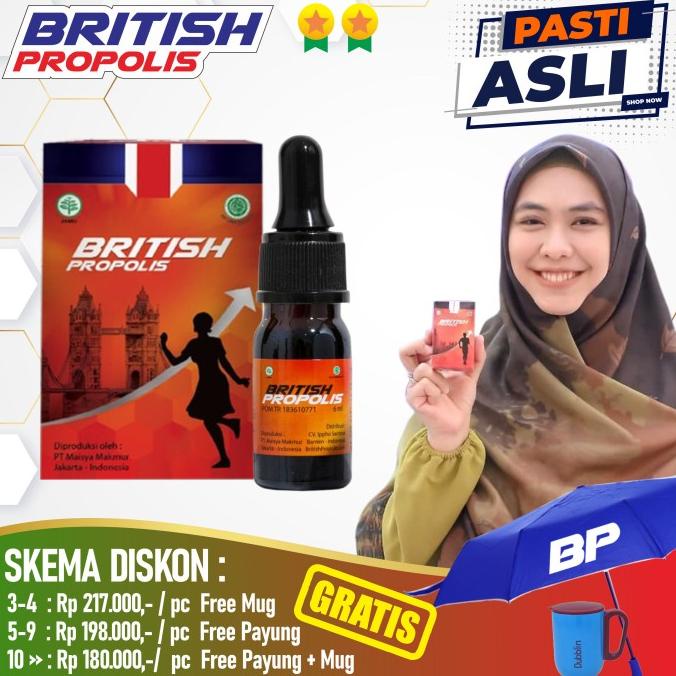 

British Propolis Asli 100% Suplemen Herbal Paket 10/5/3