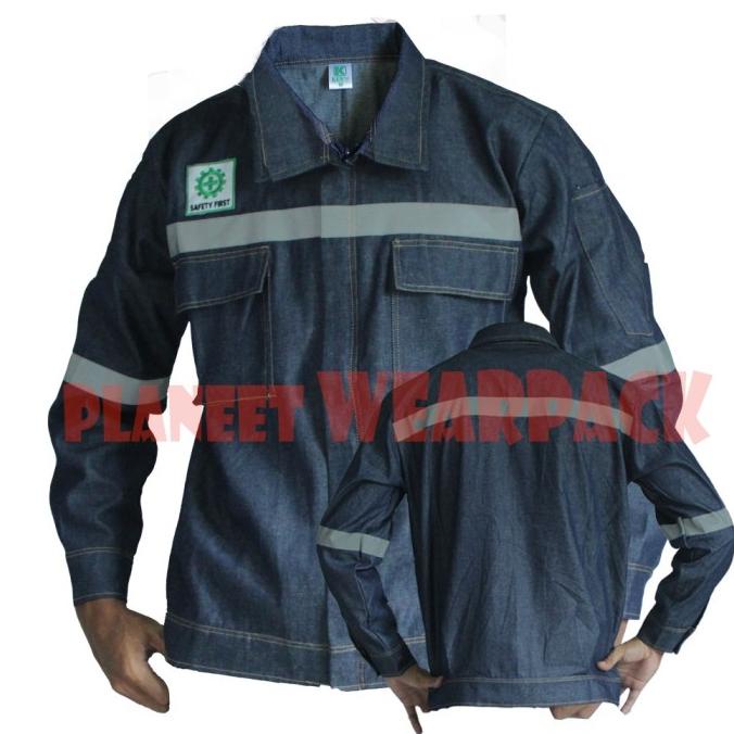 Wearpack Safety bahan jeans Baju werpak Seragam Kerja Proyek Limited