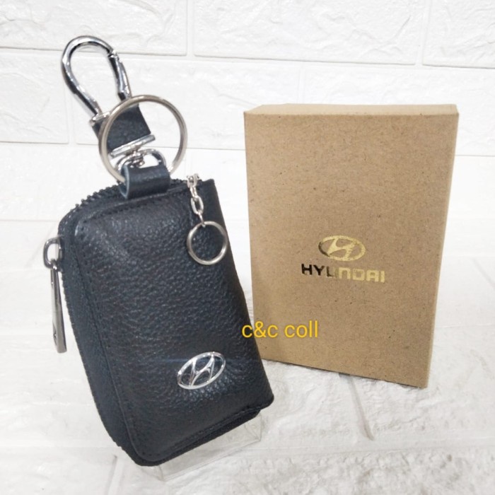 GANTUNGAN KUNCI MOBIL DOMPET KUNCI STNK MOBIL HYUNDAI KULIT ASLI