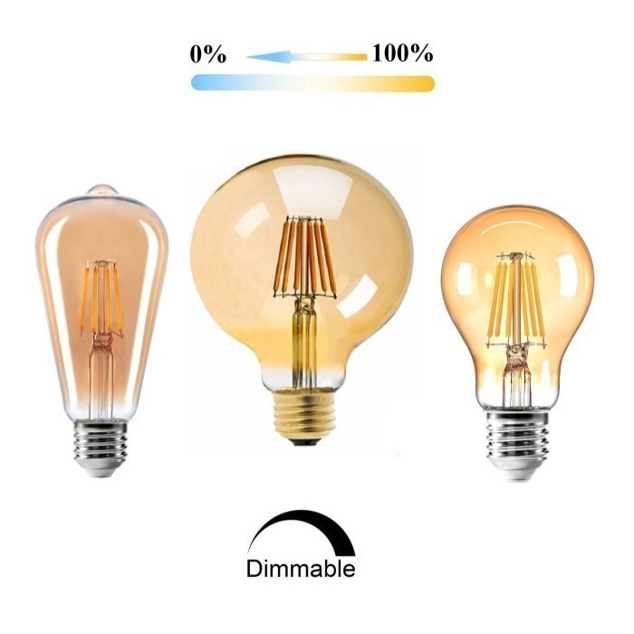 Lampu Filamen Led 8W / Filamen Edison / Lampu Cafe Filamen Dimmable