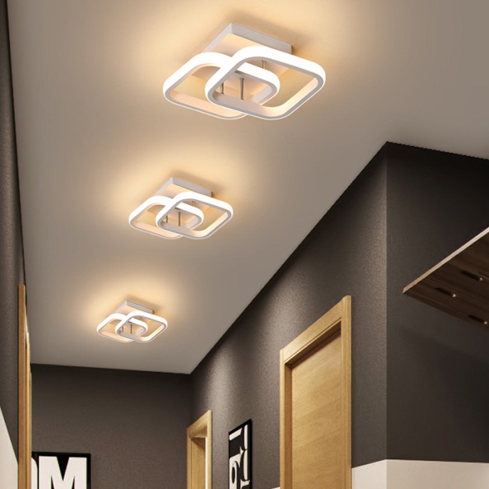 Cod Golden Led Lampu Plafon 3Warna Led Ceiling Lampu Hias Rumah