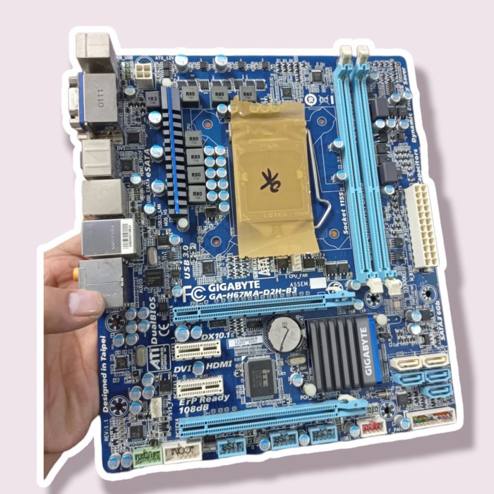 Mobo Gigabyte H67MA D2H B3 socket Lga 1155 ddr3 usb3 hdmi onboard vga