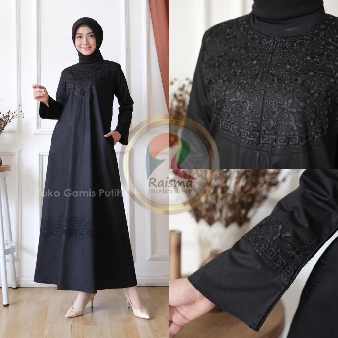 Baju Gamis Hitam / Gamis HItam Polos / Gamis Hitam Katun