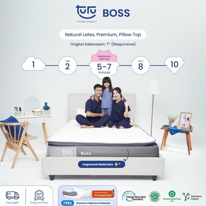 Kasur Pocket Spring Bed TURU BOSS ukuran 180x200 (King) FREE BANTAL