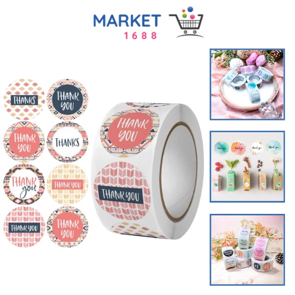 

Market1688 Sticker Thank You Roll Isi 500 Pcs Stiker Terima Kasih Warna Self Adhesive Seal Label Roll Sticker Thank You 2Cm Tempelan Ucapan Terimakasih Bulat 500pcs Segel Order Packing Motif Bunga Love Serbaguna