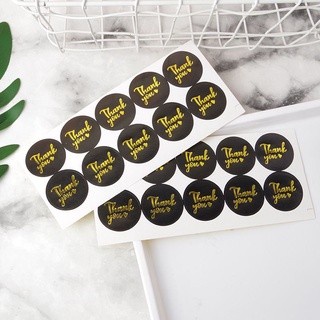 

langsung order saja] DY PACK Sticker label toples Thank you black doff editonSTK02