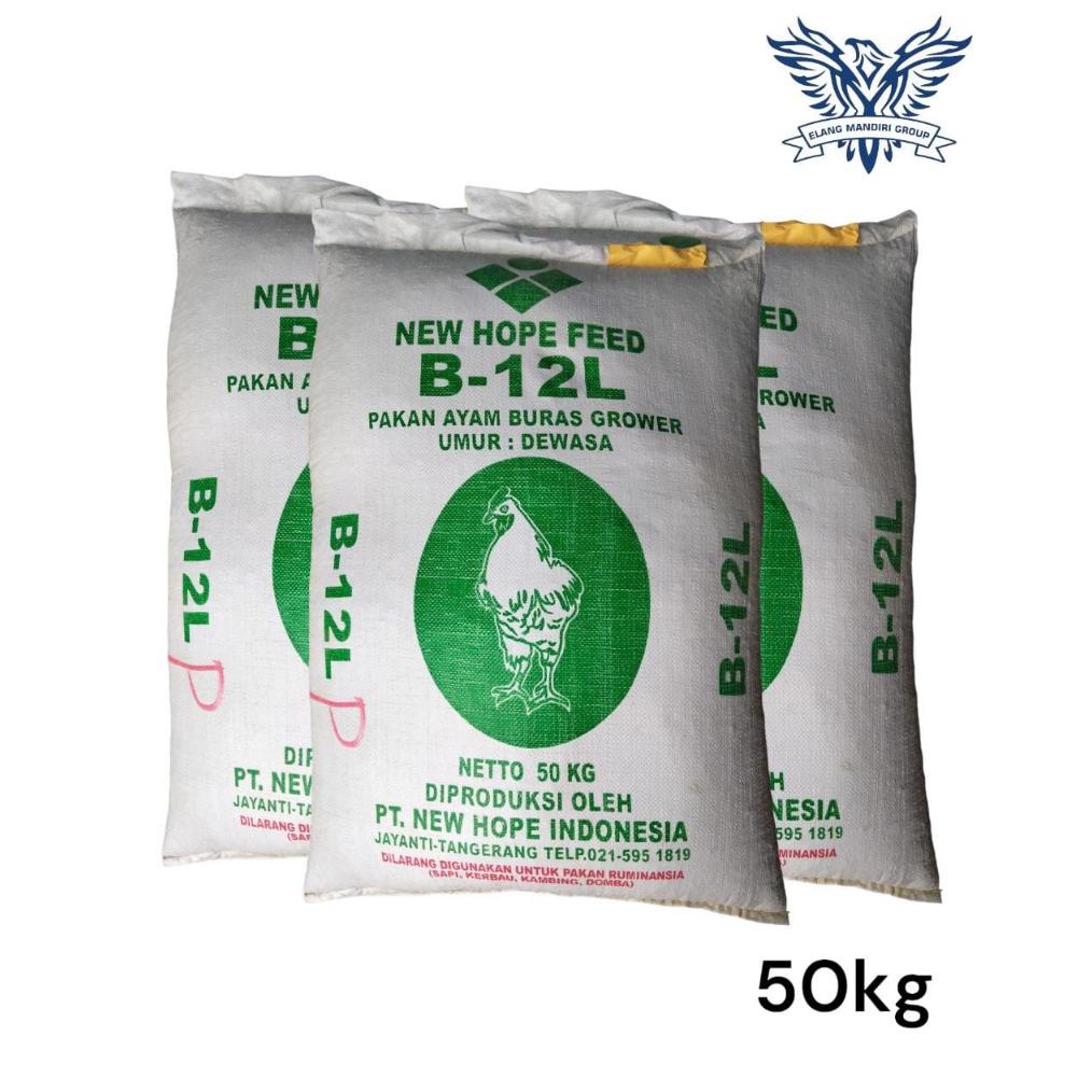 New Karungan 50KG B12L NEW HOPE FEED Pakan Ayam Buras Grower Pur Ayam B12L Penampungan