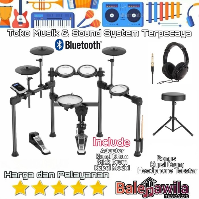 PROMO NEW ELECTRIC DRUM ELEKTRIK DRUM AROMA TDX22 TDX 22 ORI #ORIGINAL