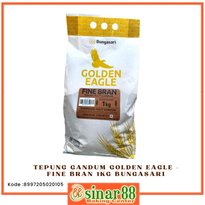 

Ready stock] TEPUNG GANDUM GOLDEN EAGLE - FINE BRAN 1KG BUNGASARI