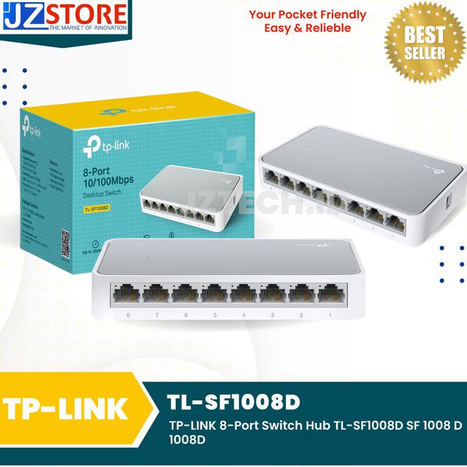 Tp-Link 8-Port Switch Hub Tl-Sf1008D Sf 1008 D 1008D