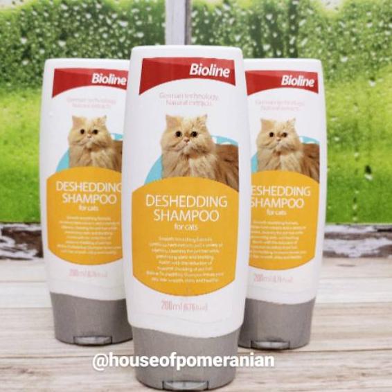 Shampo Kucing Anti Rontok. Cat Deshadding Shampo Bioline. Salon Groong Kucing