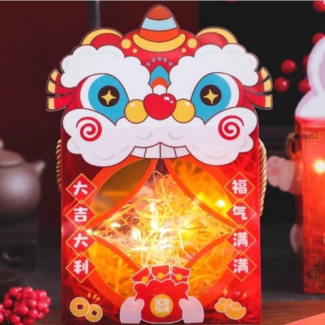 

Kotak Kue Kering Imlek Dus Mika Tali Tenteng Transparan Hampers CNY