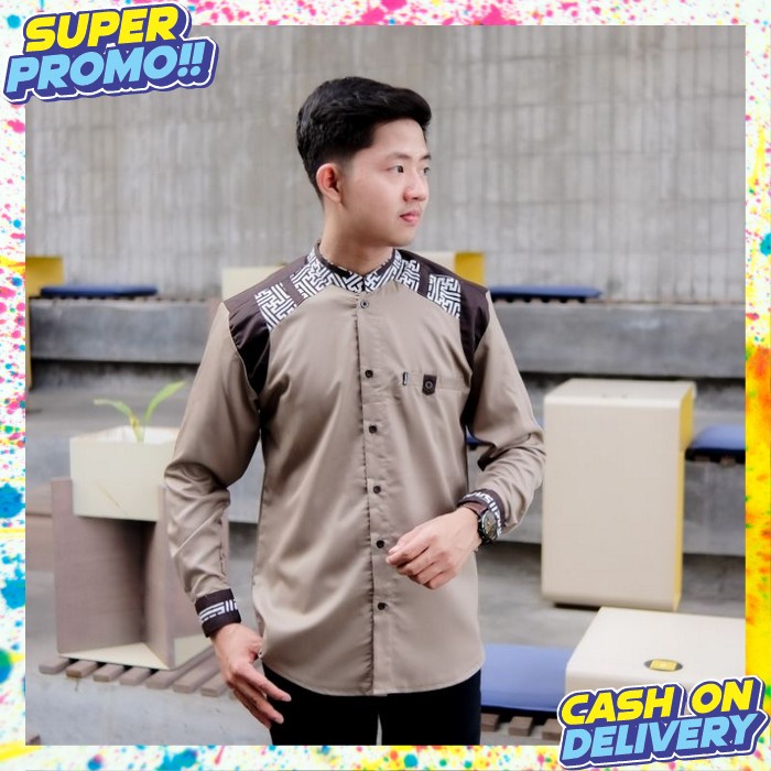 Koko Hari Raya Idul Fitricowok Muslim Pakaian Atasan Laki Laki Lebaran Kokoh Kekinian Baju Koko Rema