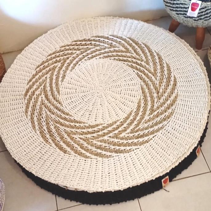 Karpet anyaman bulat/karpet seagrass/tikar anyam/karpet diameter 120