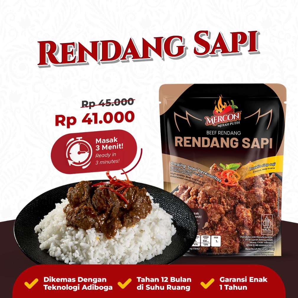 

Ready Mercon Merah Putih - Satuan || Limited Edition !! Rendang Sapi