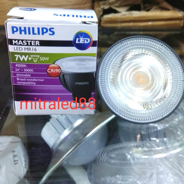 Lampu mr16/tusuk PHILIPS 7W/7WATT masterLed dimmer spot 12v/12volt