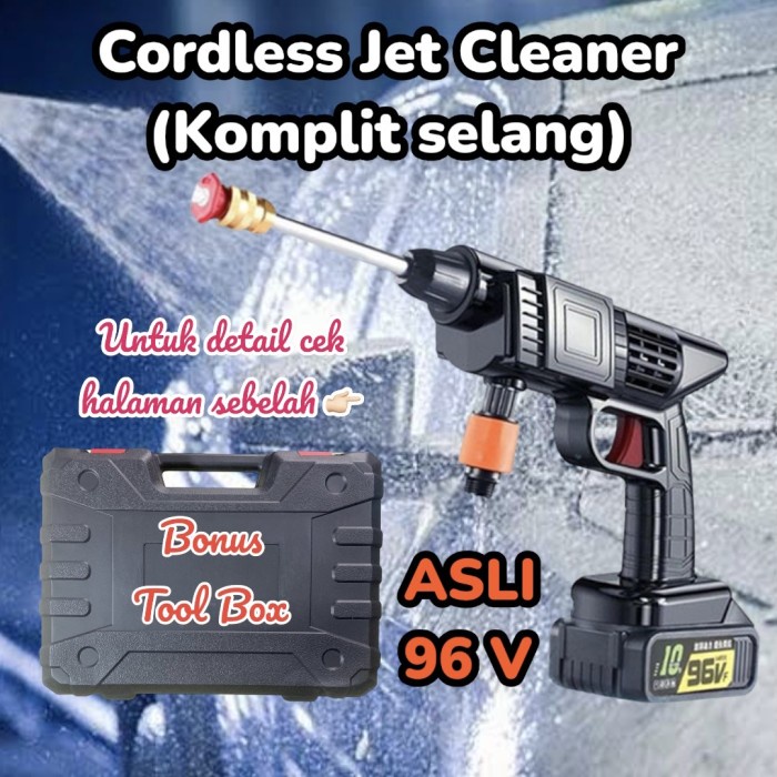 ALAT CUCI MOTOR MOBIL JET CLEANER CORDLESS BATTERY MESIN STEAM AC