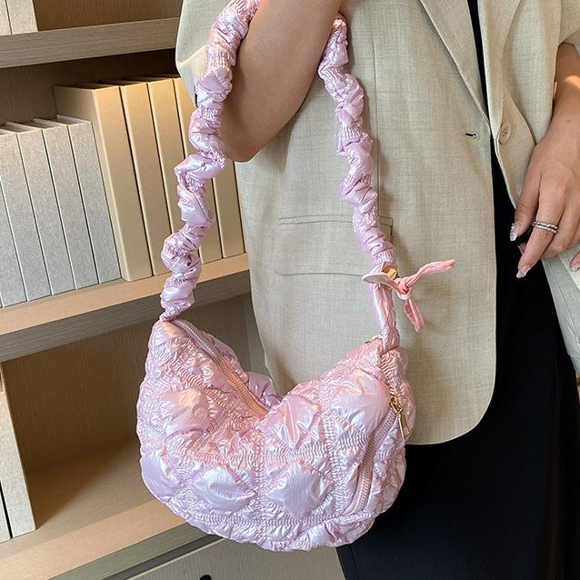 Carlyn Puffy Bag Warna Glossy Ukuran Sedang - Dumpling Bag Korea Tas Selempang Wanita Bangkok Thaila