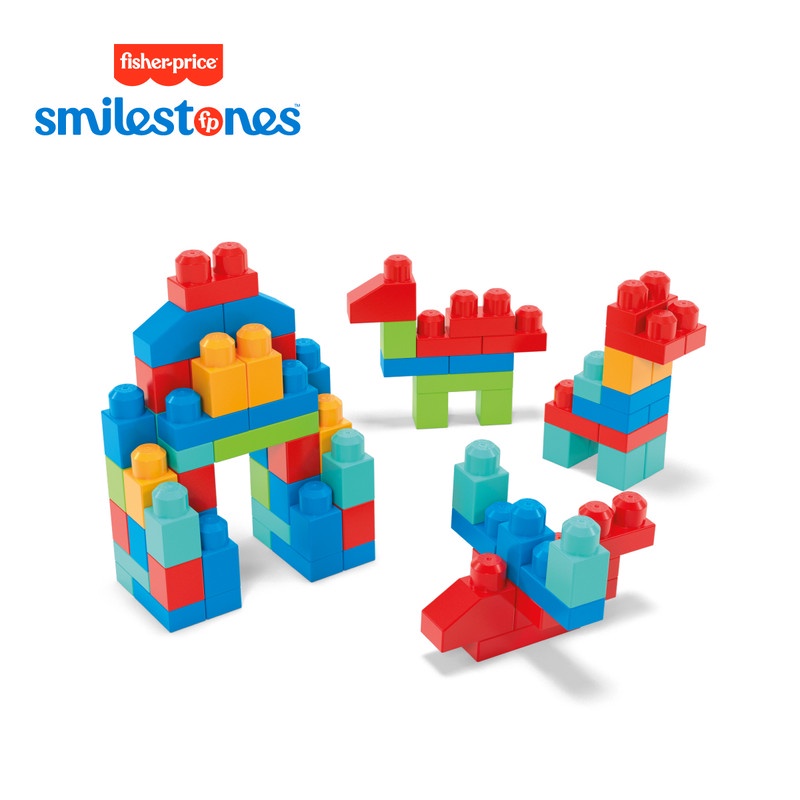 Mega Blocks Big Box of Blocks 100 pcs - Mainan Edukasi Anak Balita