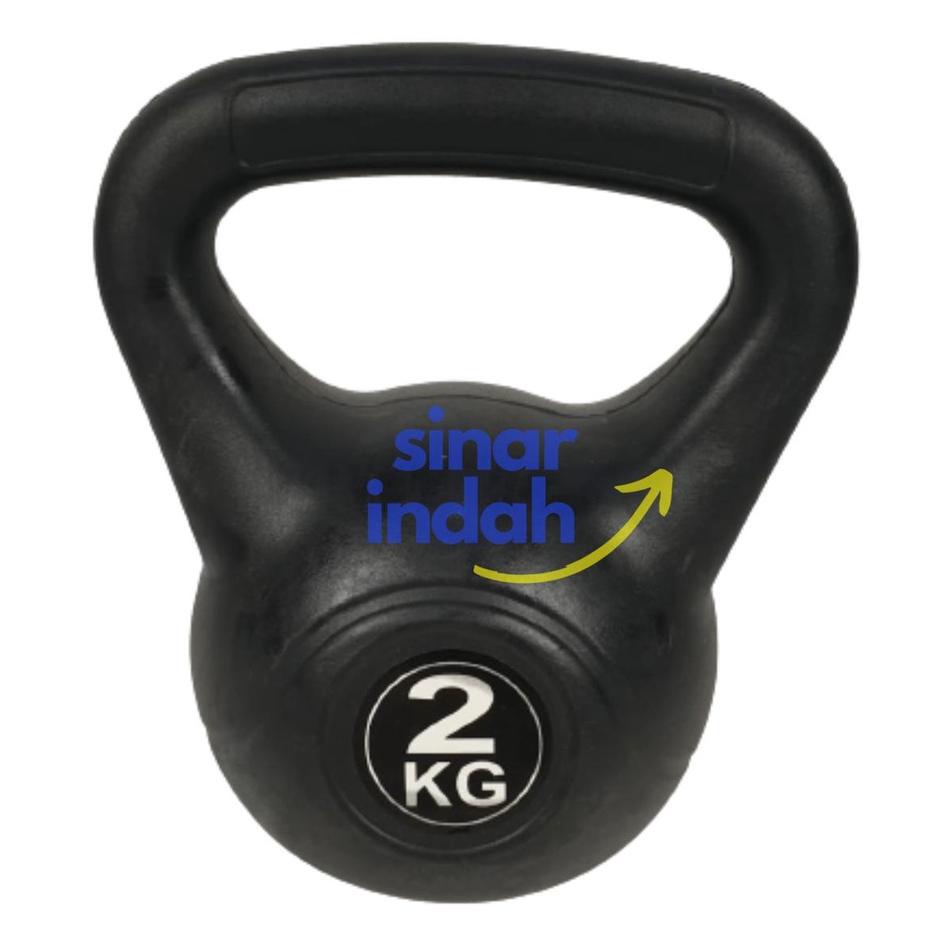 Vinyl Kettlebell 2 Kg Angkat Beban Beginner Kettlebell Pvc Coating