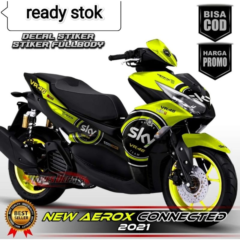 decal aerox 155 full body striping aerox new connected sticker aerox