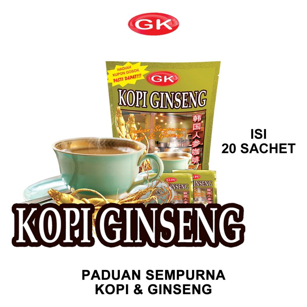 

(Premium & Wangi) GK Kopi Ginseng 20 Sachet Kopi Ginseng Berkhasiat Mirip Kopi Ginseng CNI | Kopi Ginseng Miwon | Kopi Ginseng GK Korean Ginseng