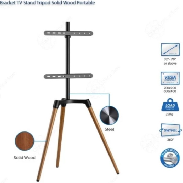 Barang Diskon Bracket Stand Wood Antik Panel Tv Bisa Di Putar 180