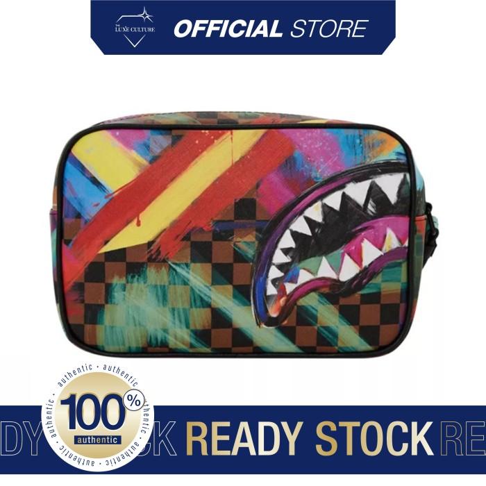 Sprayground Shark In Paint Toiletry / Tas Peralatan Mandi Original