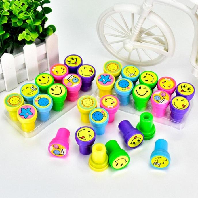 

Stampel Set Untuk Anak 10Pcs / Stempel Mini Karakter Lucu