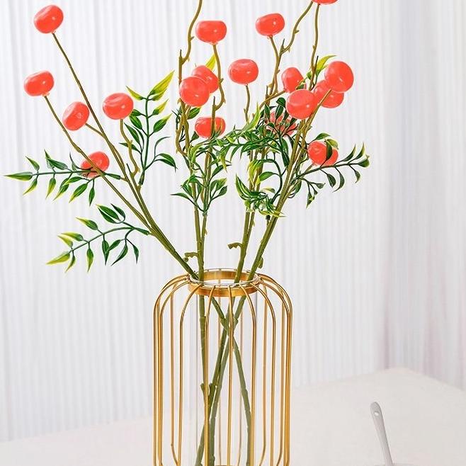 Vas Bunga Nordic Skandinavian Vas Kaca Bening Nimalis Dekorasi Ukuran Medium 21X12 Cm