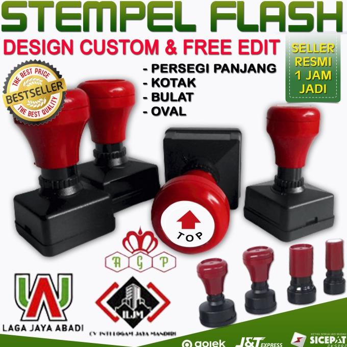 

Stempel Warna Flash I Otomatis Design Custom - Kecil, 1 Warna