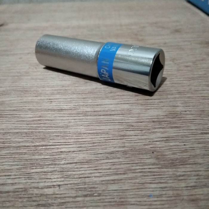 Kunci Busi Sock Panjang 14 mm x 1/2 inch Segi 6 Sok Shock Shok Soket
