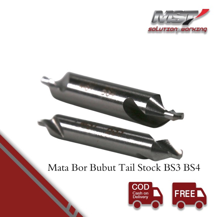 New Mst Mata Bor Bubut / Center Drill Hss Gratis Ongkir