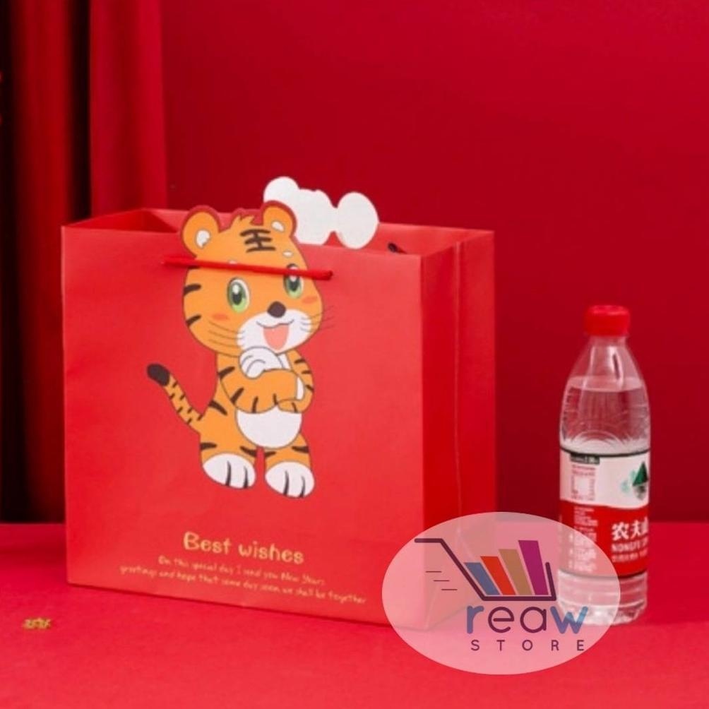 

TRY Paper Bag Kantong Tas Souvenir Parcel Hampers Imlek Sincia Macan 2D TERLARIS